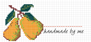 Jam Jar Labels : Cross Stitch Pear