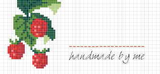 Jam Jar Labels : Cross Stitch Raspberry