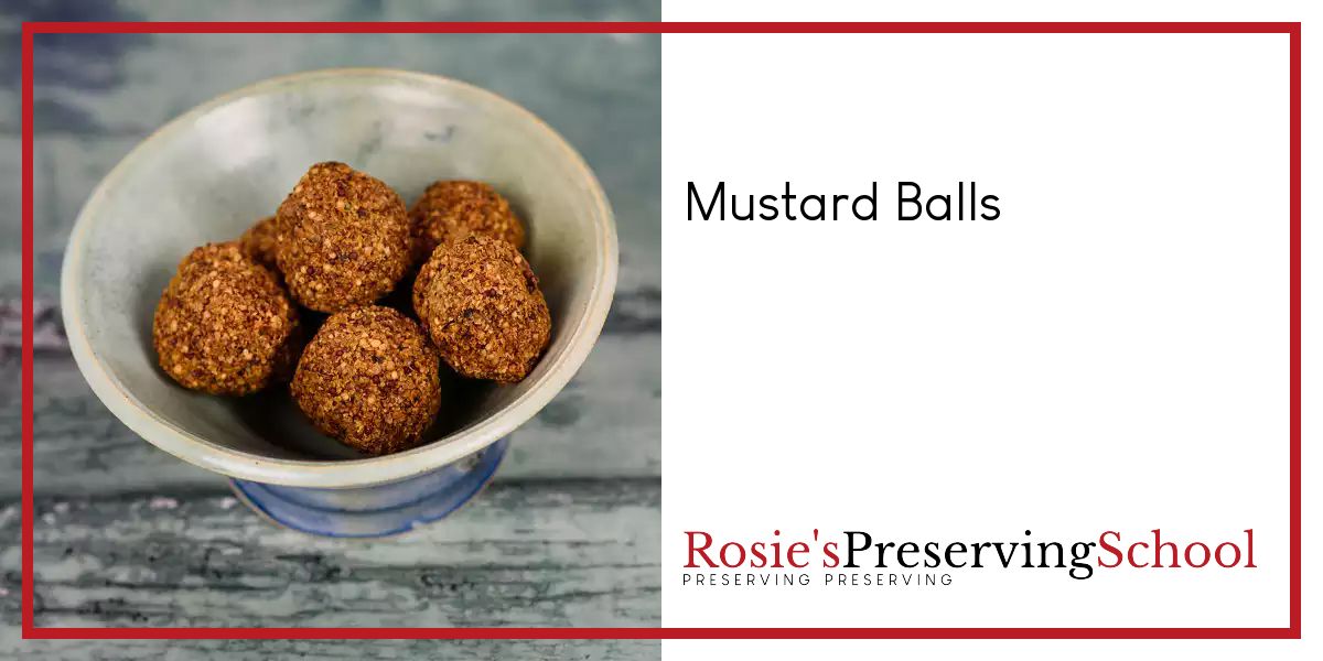 Mustard Balls an historic recipe to make mustard in our online